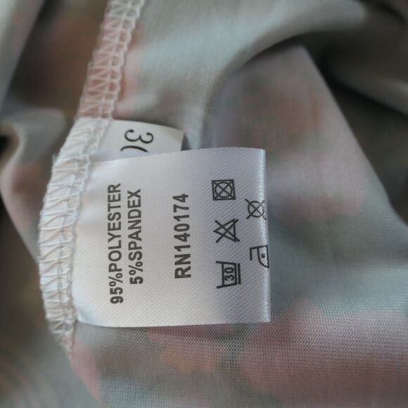 R & B Collection Dress Womens Large Black Watercolor Floral Artsy Stretch Boho - Picture 11 of 12